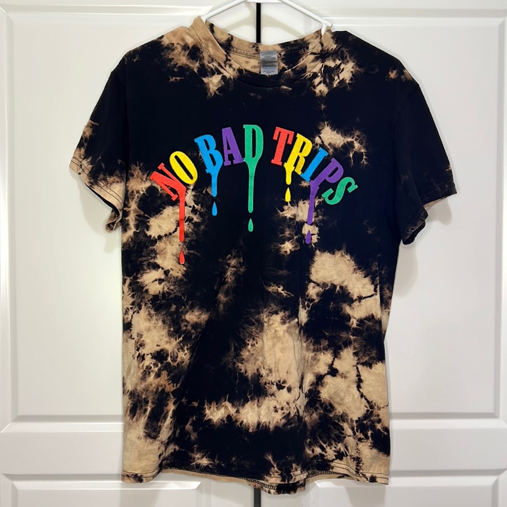 No Bad Trips Tie-dye Graphic Tee Sz M